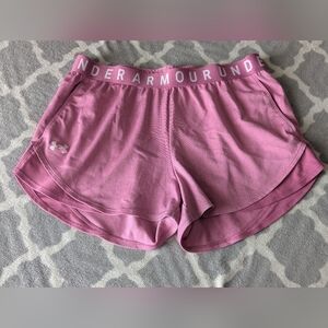 Under Armour Pink Athletic Shorts Size L